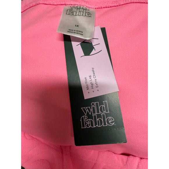 NWT Wild Fable Pink Textured swim bottom and wrap skirt 1X/2X - Picture 4 of 8